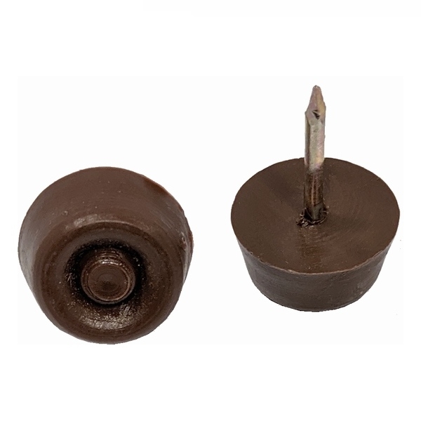 Πατίνι Επίπλου Καρφί Πλαστικό Φ17 Καφέ