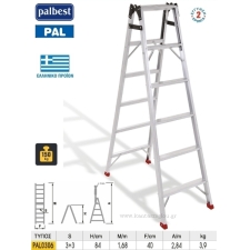 Σκάλα Αλουμινίου Διπλού Συνδυασμού 3+3 Palbest PAL306