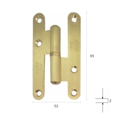 Γαλλικό Ορειχάλκινο Ματ 95x52mm Δεξί Amig Mod.405