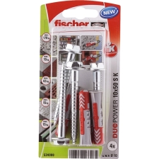 Έξυπνο Βύσμα Duopower με Βίδα 10x50 4τμχ Fischer 534999