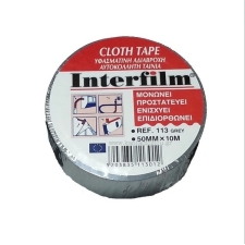 Ταινία Υφασμάτινη Αδιάβροχη Μαύρη Duct Tape Interfilm 113