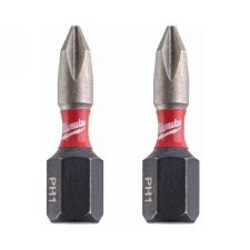 Μύτη Ph1x25mm 2τμχ Milwaukee 4932430850 Shockwave Guard Tip