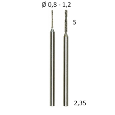 PROXXON 28255 2τμχ Ελικοειδή Τρυπάνια Αδάμαντος 0,8 & 1,2mm