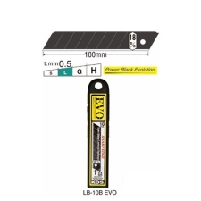 Λάμα Σπαστή 18mm 0,5mm Σετ 10τεμ KDS LB-10B EVO (8 Στοιχεία) Μαύρη