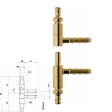 Μεντεσές Βιδωτός Διακοσμητικός Χρυσός Φ9mm Ιταλίας OTLAV