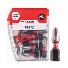 Μύτη Ph2x25mm 25τμχ Milwaukee 4932430853 Shockwave Guard Tip