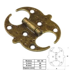 Μεντεσές με Διακόσμηση Αντικέ 60x60mm Ισπανίας Amig 553