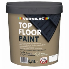 Vernilac Top Floor Paint 0,75L Υβριδική Ακρυλική Πολυουρεθανική Λάκα Νερού με Ανθρακονήματα Λευκή